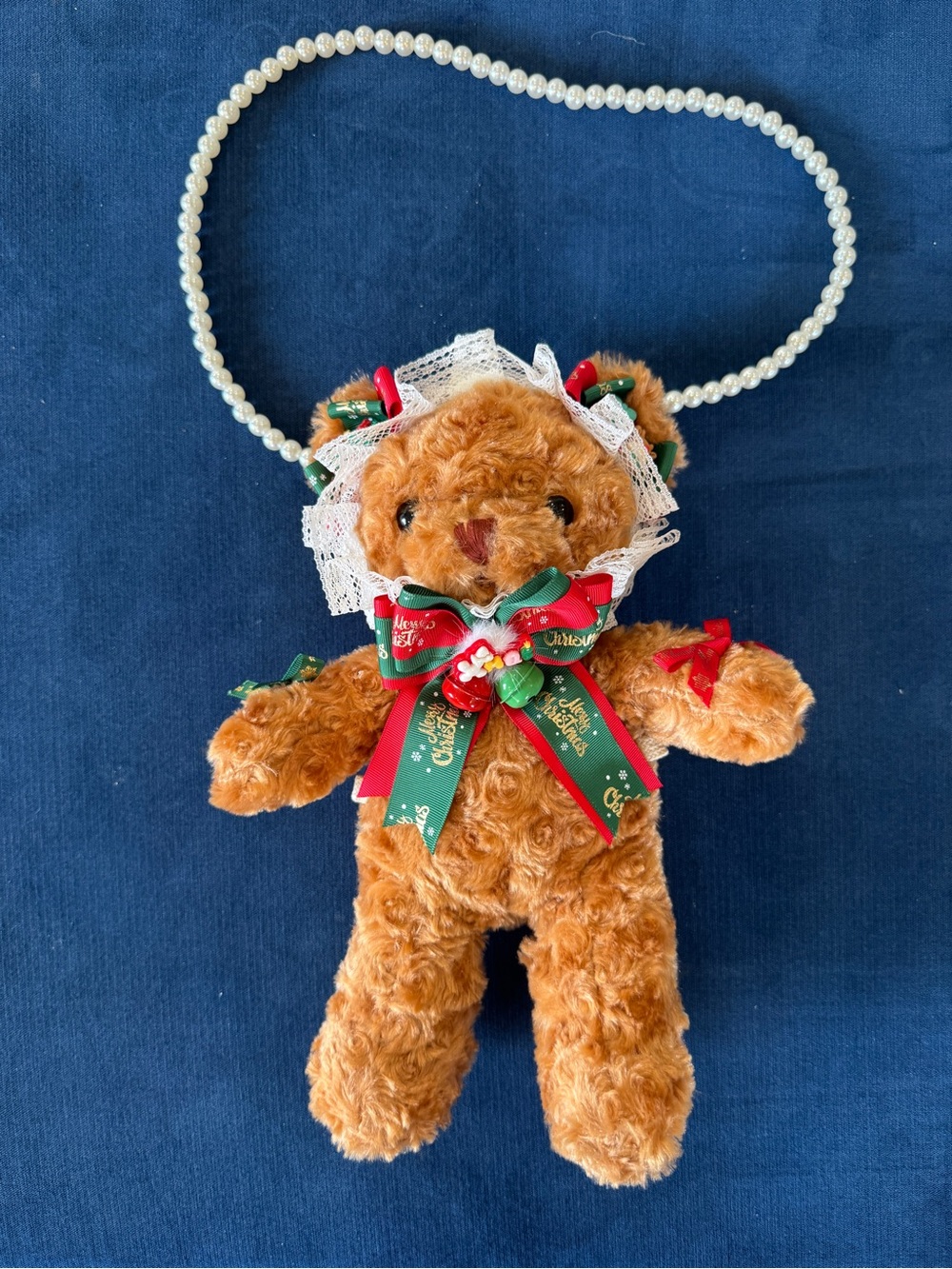 Toddler girl Christmas gift Christmas bear crossbody bag light up